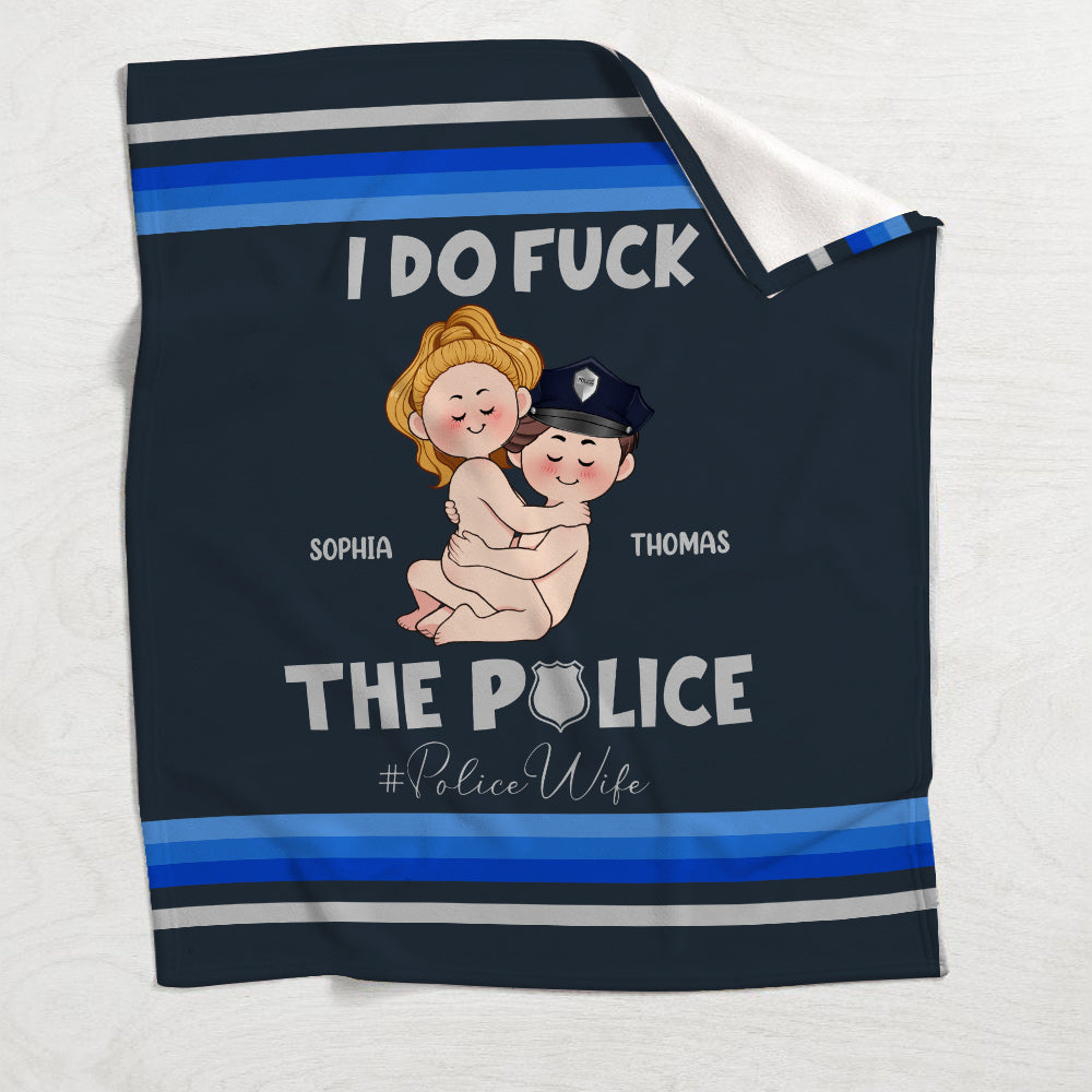 Ich liebe die Polizei – Personalisierte Pärchendecke