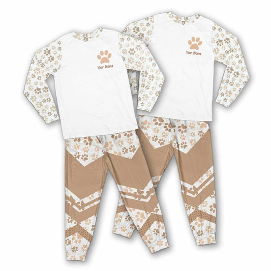 Schere, Stein, Papier – Personalisierter Katzenpyjama-Satz