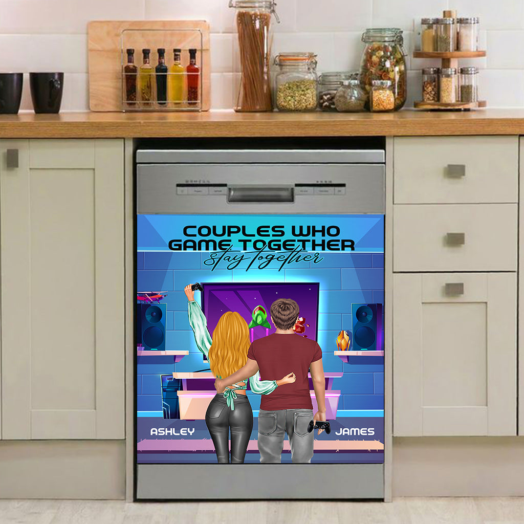Ich werde immer dein Spieler Zwei sein – Videospielgeschenk für Freund, Ehemann, Ehefrau, Freundin – Personalisierter Geschirrspülerdeckel