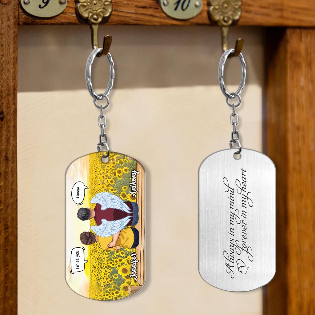Always On Our Mind - Personalized Memorial Stainless Steel Keychain