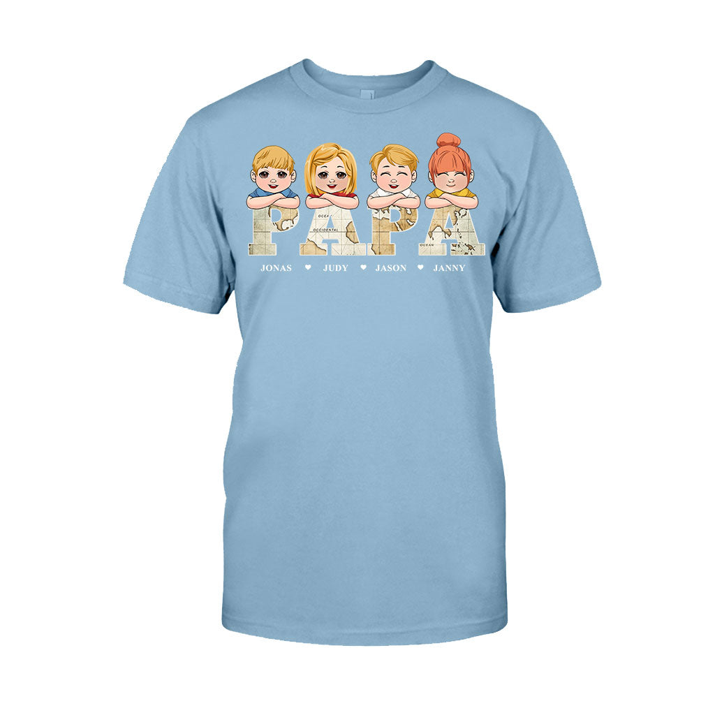 Vintage-Kartentitel – Personalisiertes Vater-T-Shirt & Hoodie