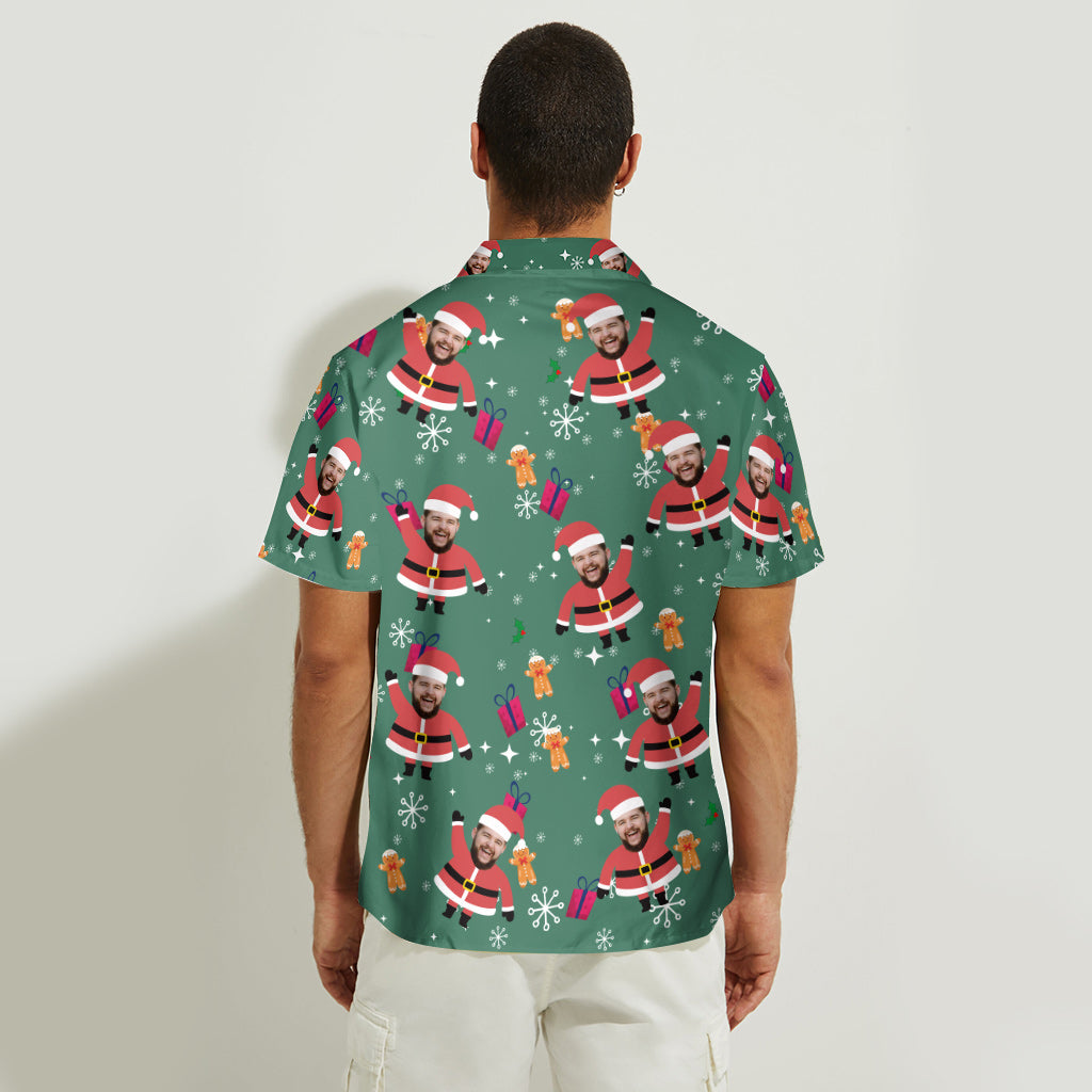 Individuell gestaltetes Weihnachtsmann-Gesicht - Personalisiertes Hawaiihemd