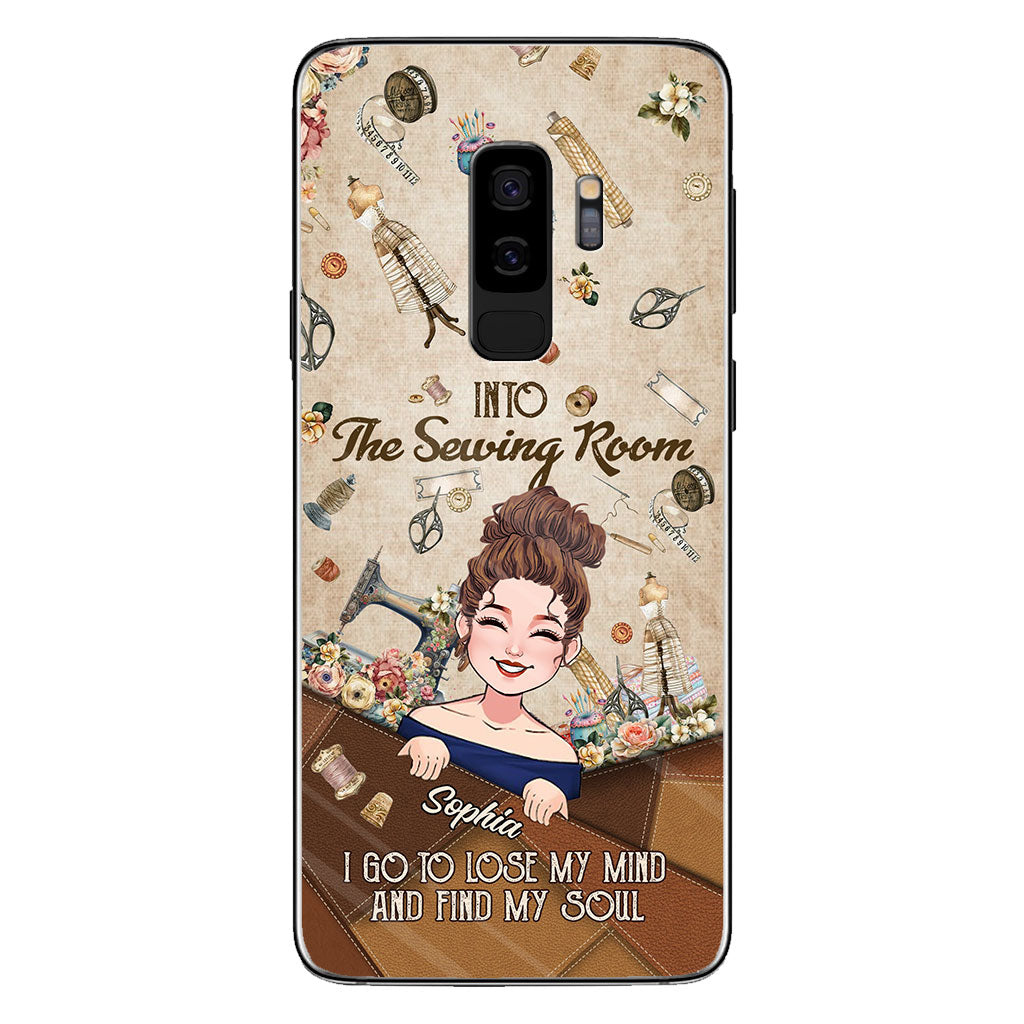 And Into The Sewing Room I Go - Personalized Sewing Phone Case