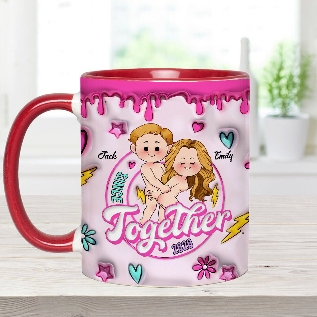 Zusammen seit - Personalisierte Tasse mit Pärchenmotiv