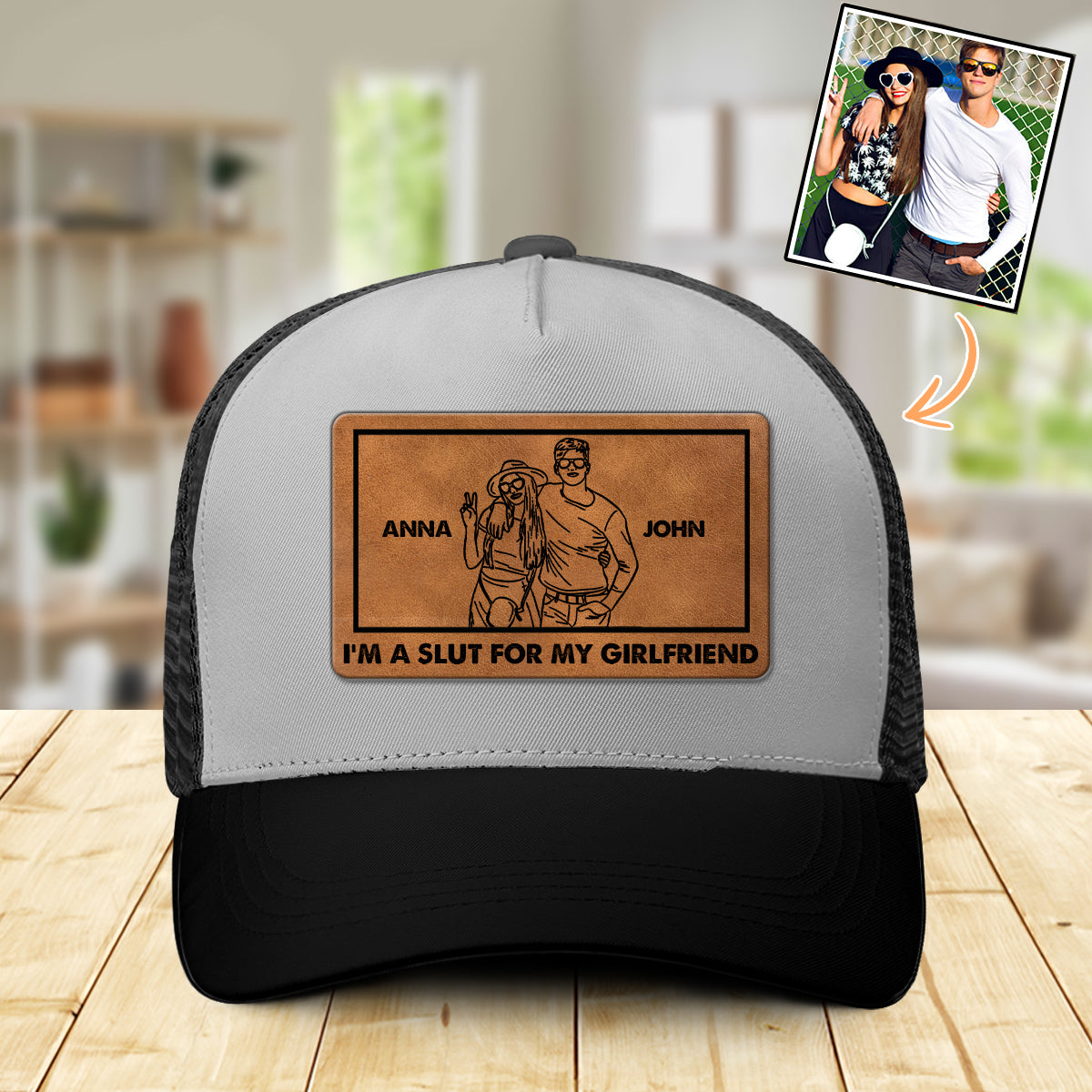 Ich bin verrückt nach meiner Freundin – Geschenk für Freund und Freundin – Personalisierte Trucker-Mütze