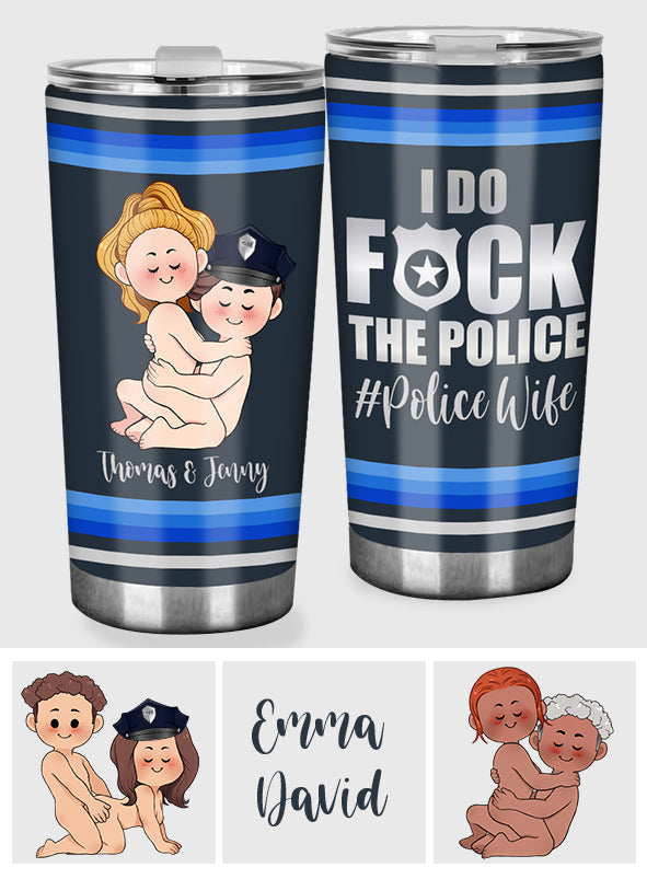 Ich liebe die Polizei – personalisierter Paar-Trinkbecher