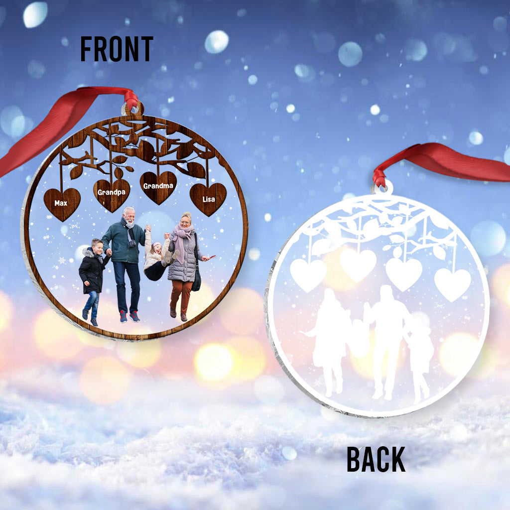 Enkelkinder 2023 – Personalisierter transparenter Oma-Weihnachtsbaumschmuck