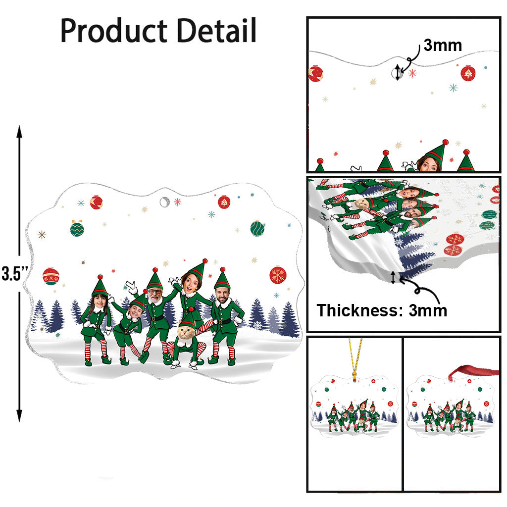 Frohe Weihnachten – Personalisierter transparenter Familienschmuck