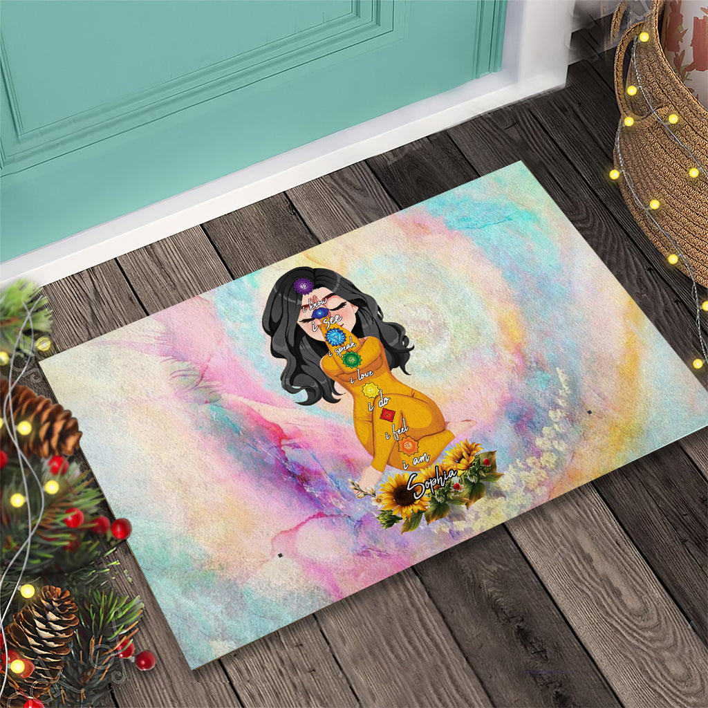 Lass den Scheiß los – Personalisierte Yoga-Fußmatte