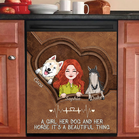 Positive Affirmationen Schmetterling – Personalisierter Geschirrspülerdeckel mit Schmetterlingsmotiv