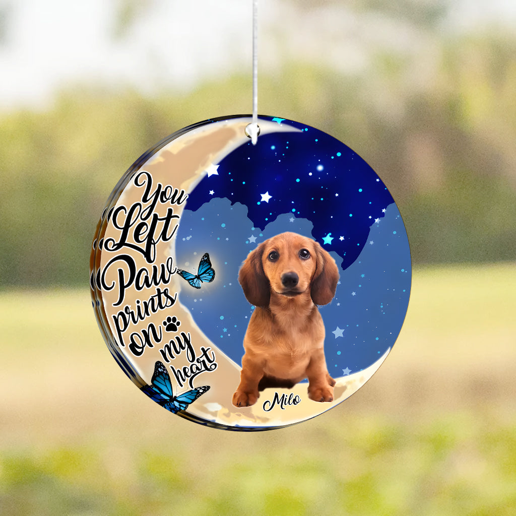 Pfotenabdrücke auf meinem Herzen – Personalisiertes Hunde-Windspiel