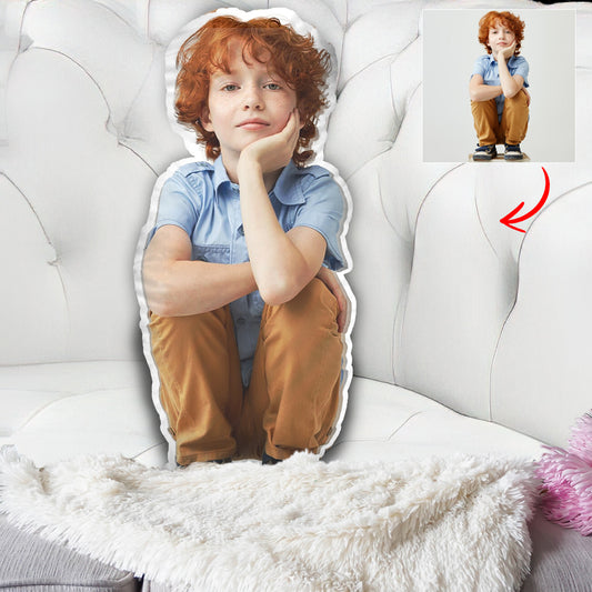 Custom Photo Humanoid - Personalized Son Shaped Pillow