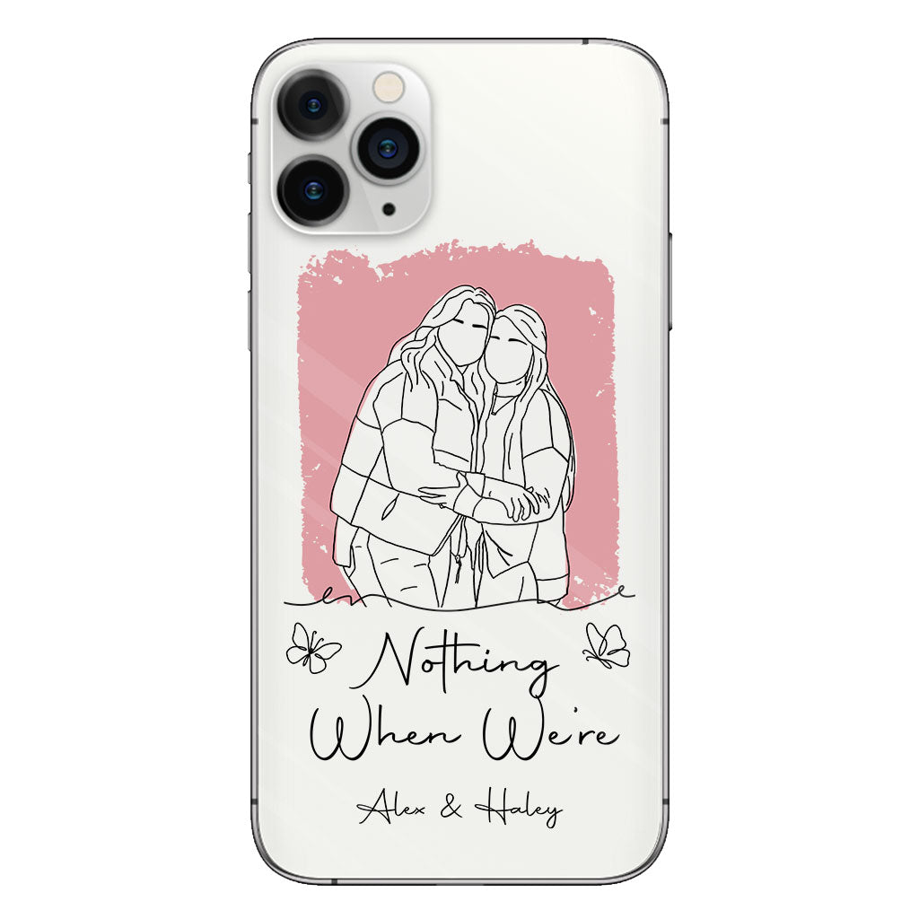 Nothing Makes Sense When We're Apart - Personalized Bestie Clear Phone Case