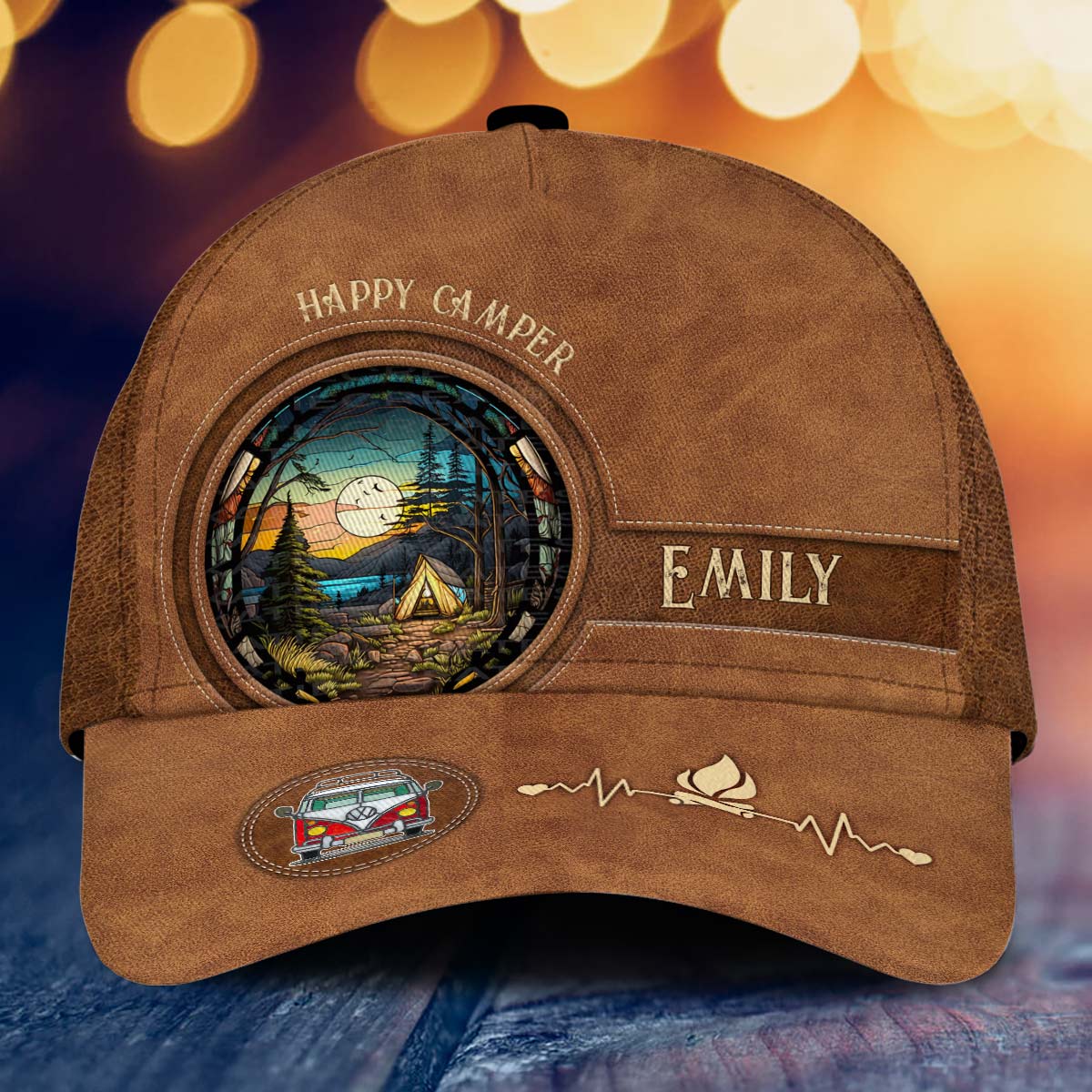 Happy Camper – Personalisierte Camping-Klassiker-Kappe
