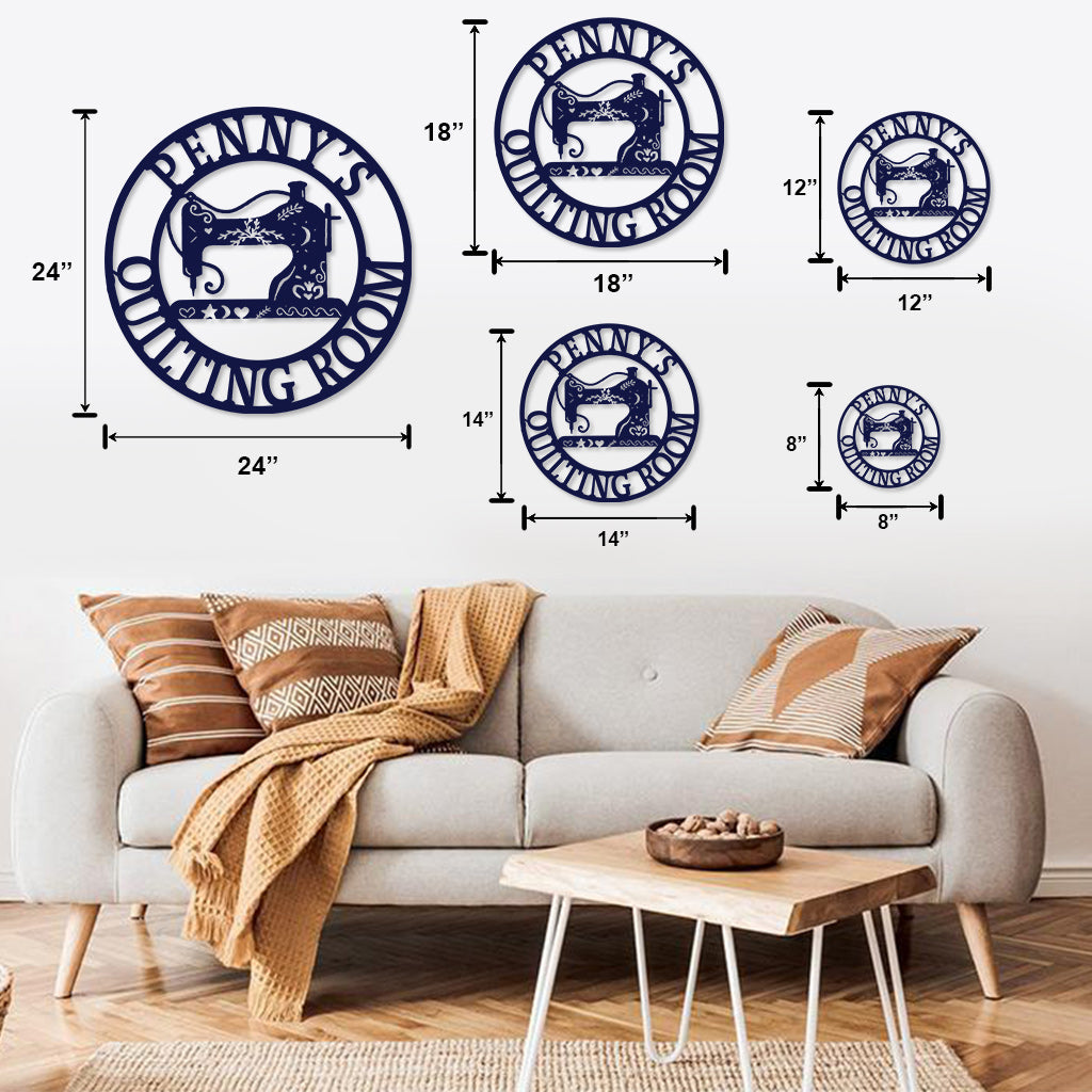 Quiltraum - Personalisiertes Quilt-Schild aus Metall