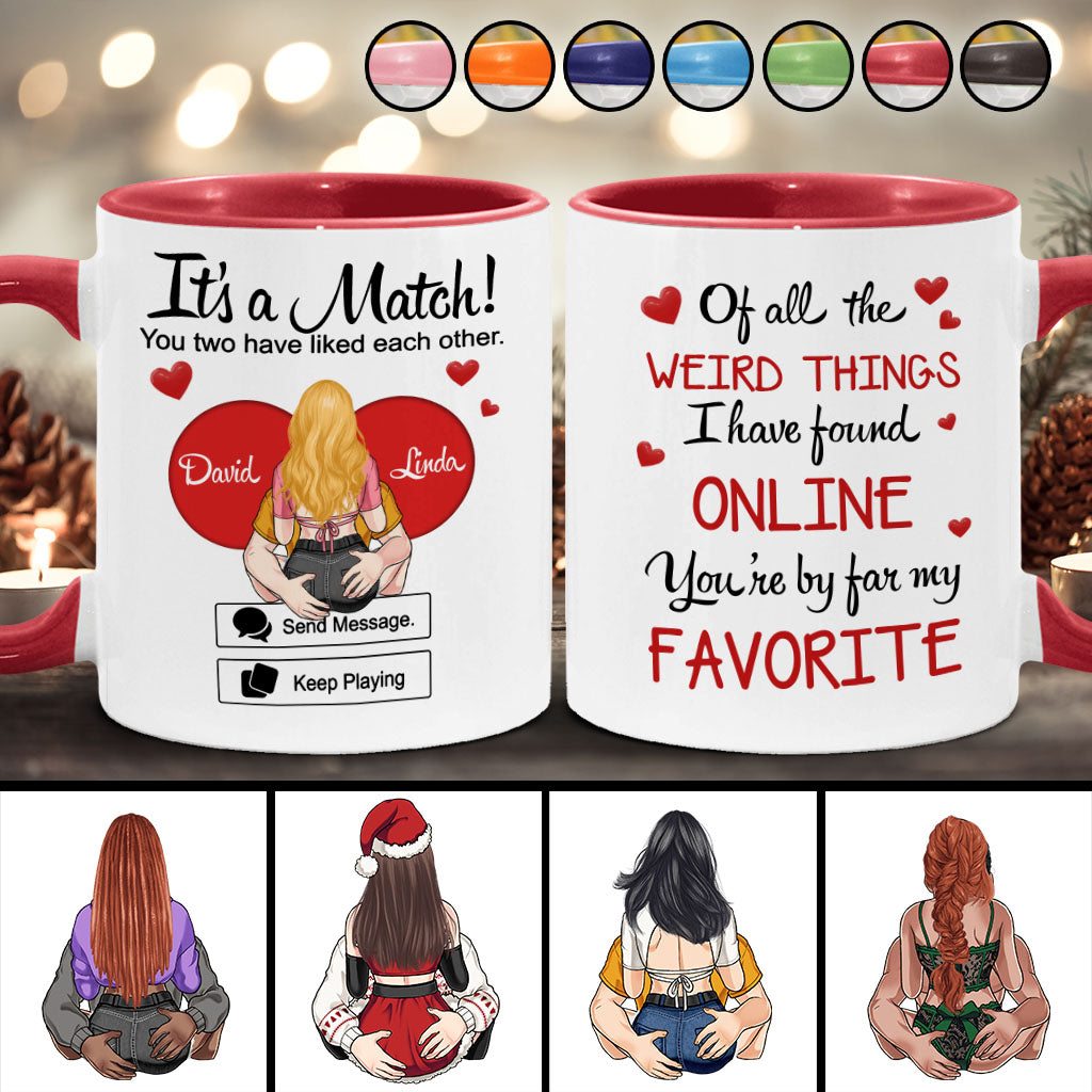 Du bist mit Abstand mein Liebling – Geschenk für Freund, Freundin, Ehemann, Ehefrau – Personalisierte Tasse