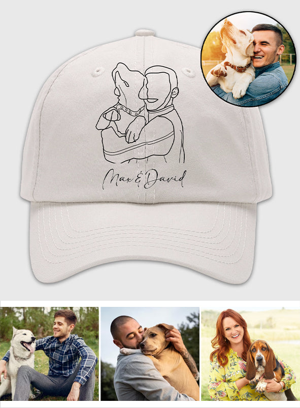 Individuelles Foto – Personalisierte, mit Hundemotiv bestickte klassische Kappe