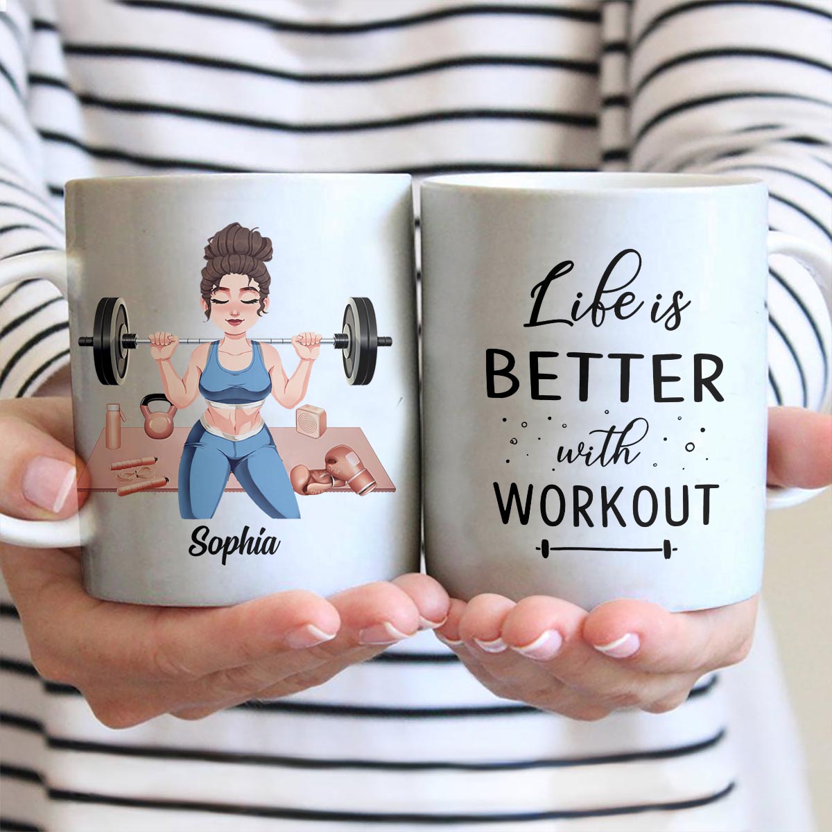 Das Leben ist besser mit Sport – personalisierter Fitnessbecher