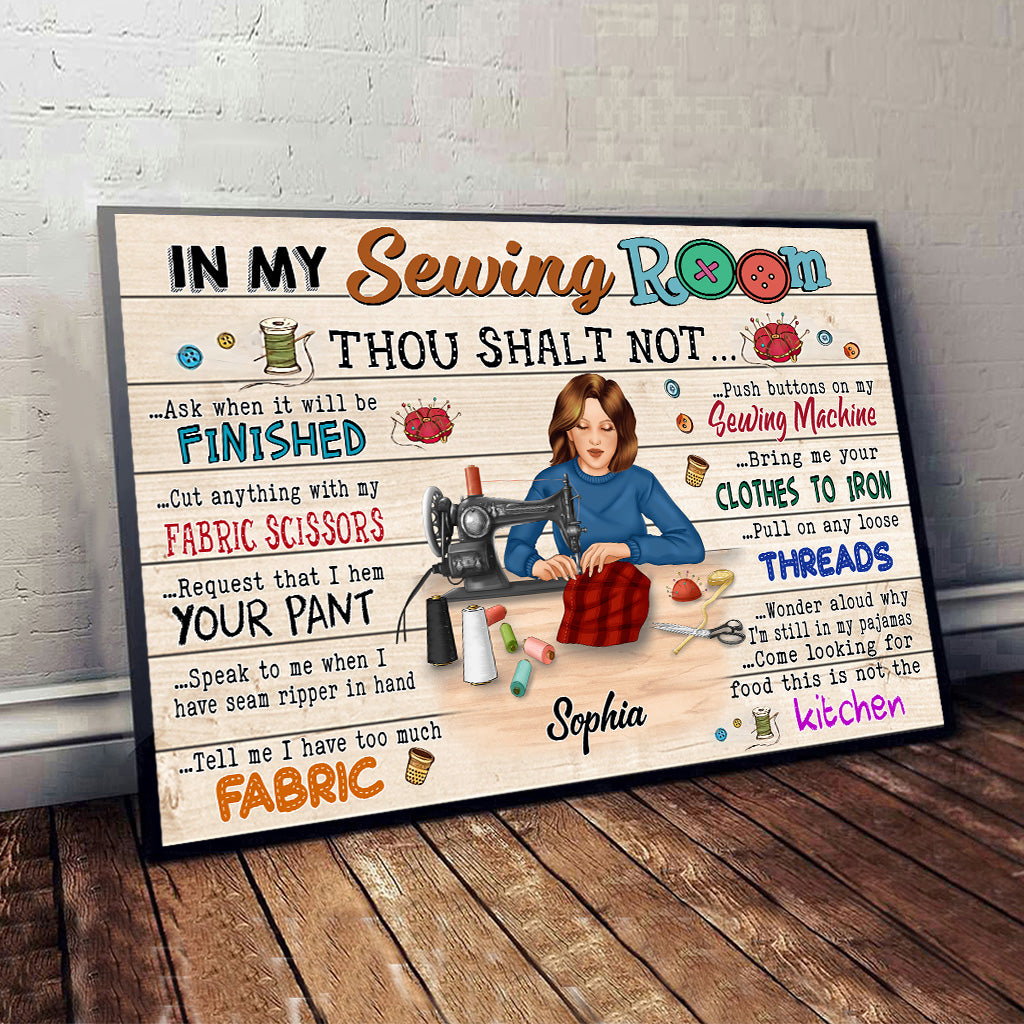 Mein Nähzimmer – Personalisierte Nähleinwand und Poster