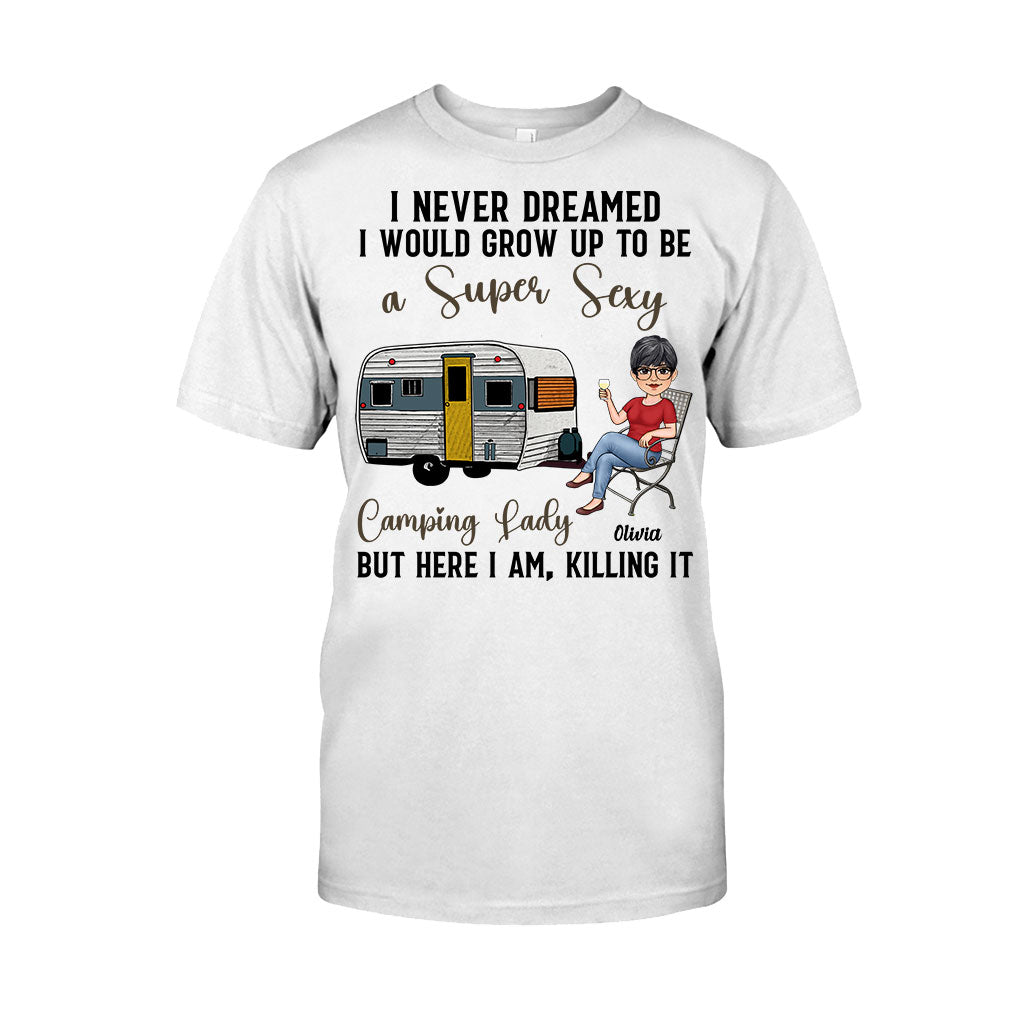 Camping Lady – Personalisiertes Camping-T-Shirt & Hoodie