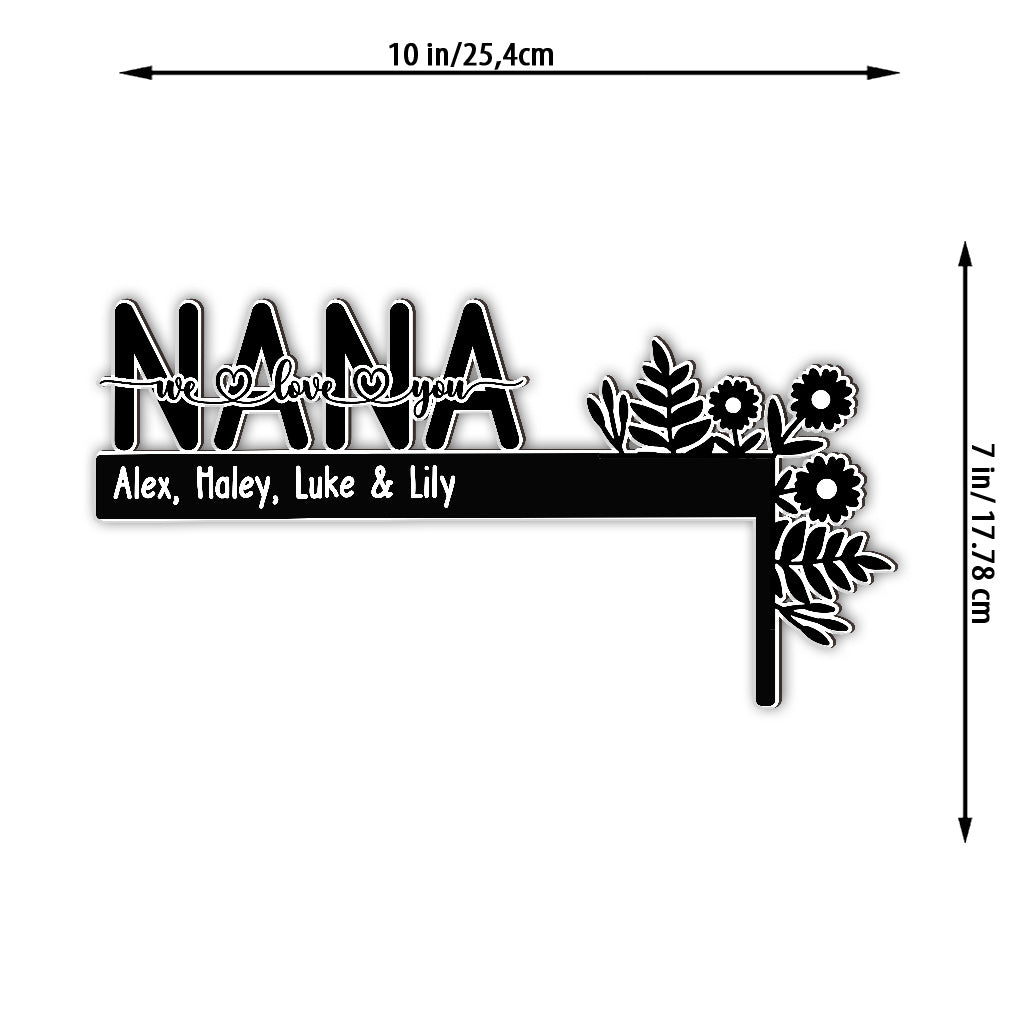 Wir lieben dich, Oma / Mama / Papa / Großmutter / Opa – Geschenk für Oma, Opa, Mama, Papa – Personalisierte Türrahmendekoration