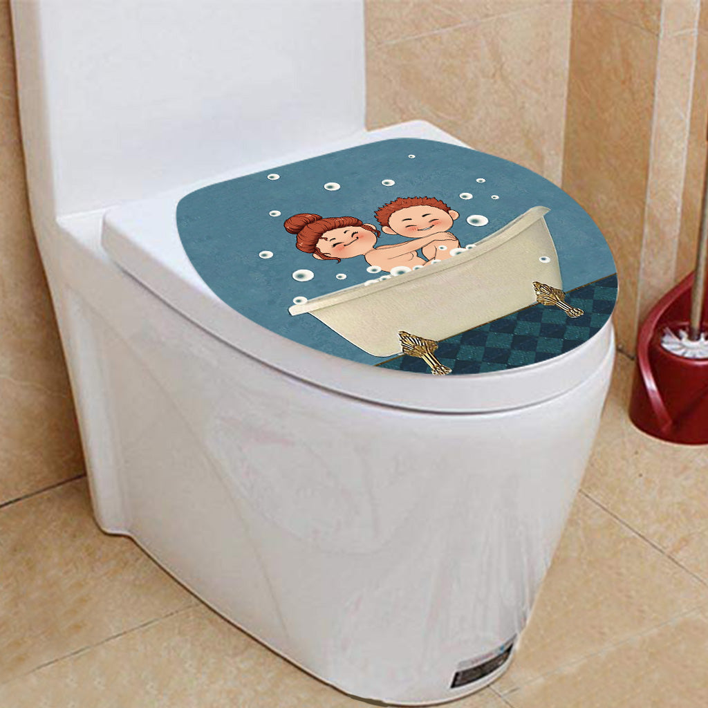 Get Nakey – Personalisiertes Badezimmer-Vorhang- und Matten-Set für Paare