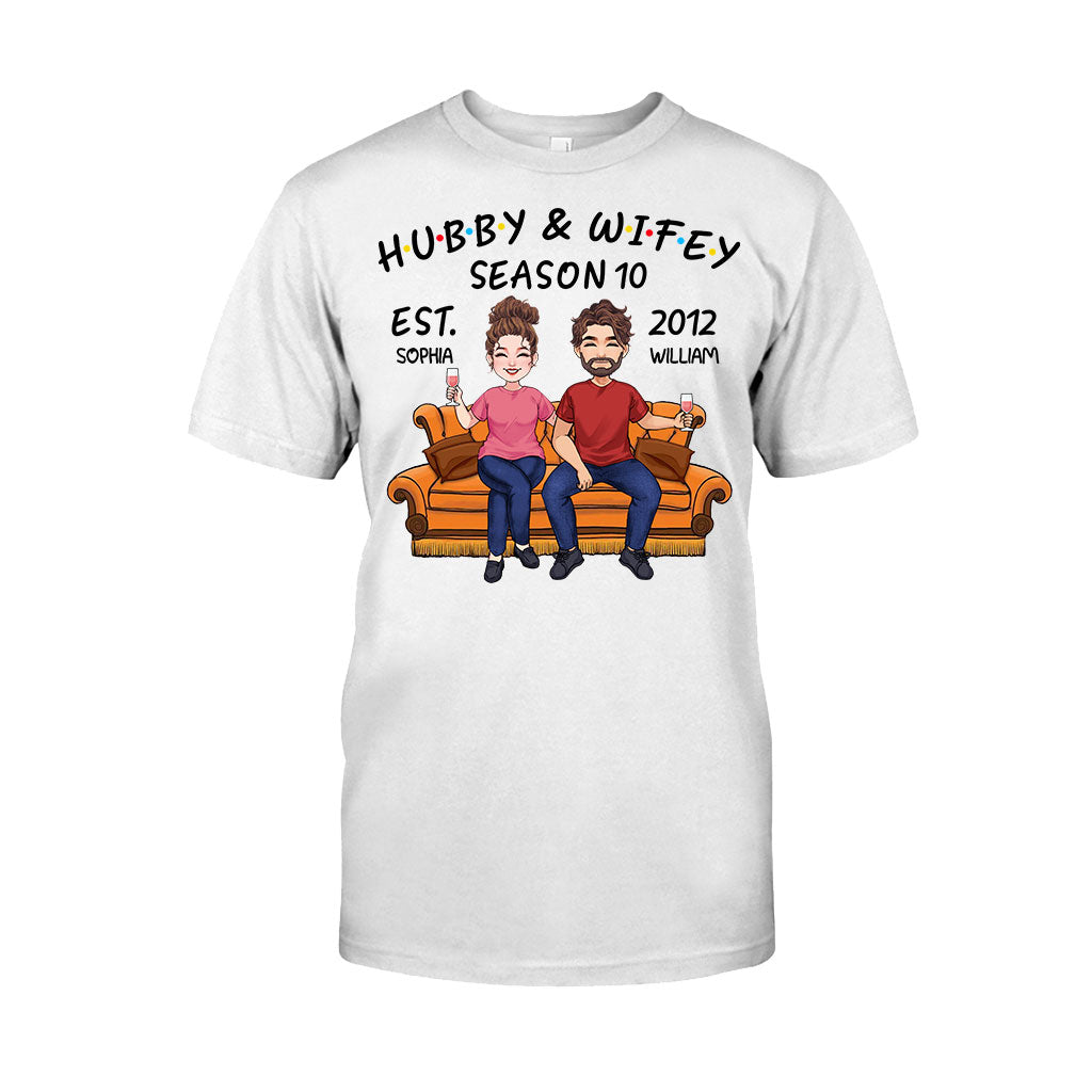 Ehemann und Ehefrau – Personalisiertes Partner-T-Shirt und Hoodie