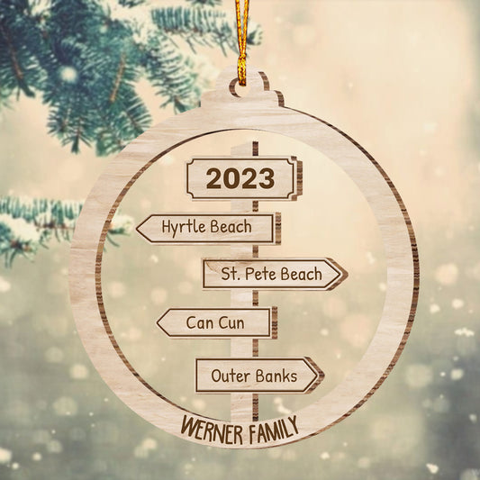 Favorite Adventure - Personalized Travelling Ornament