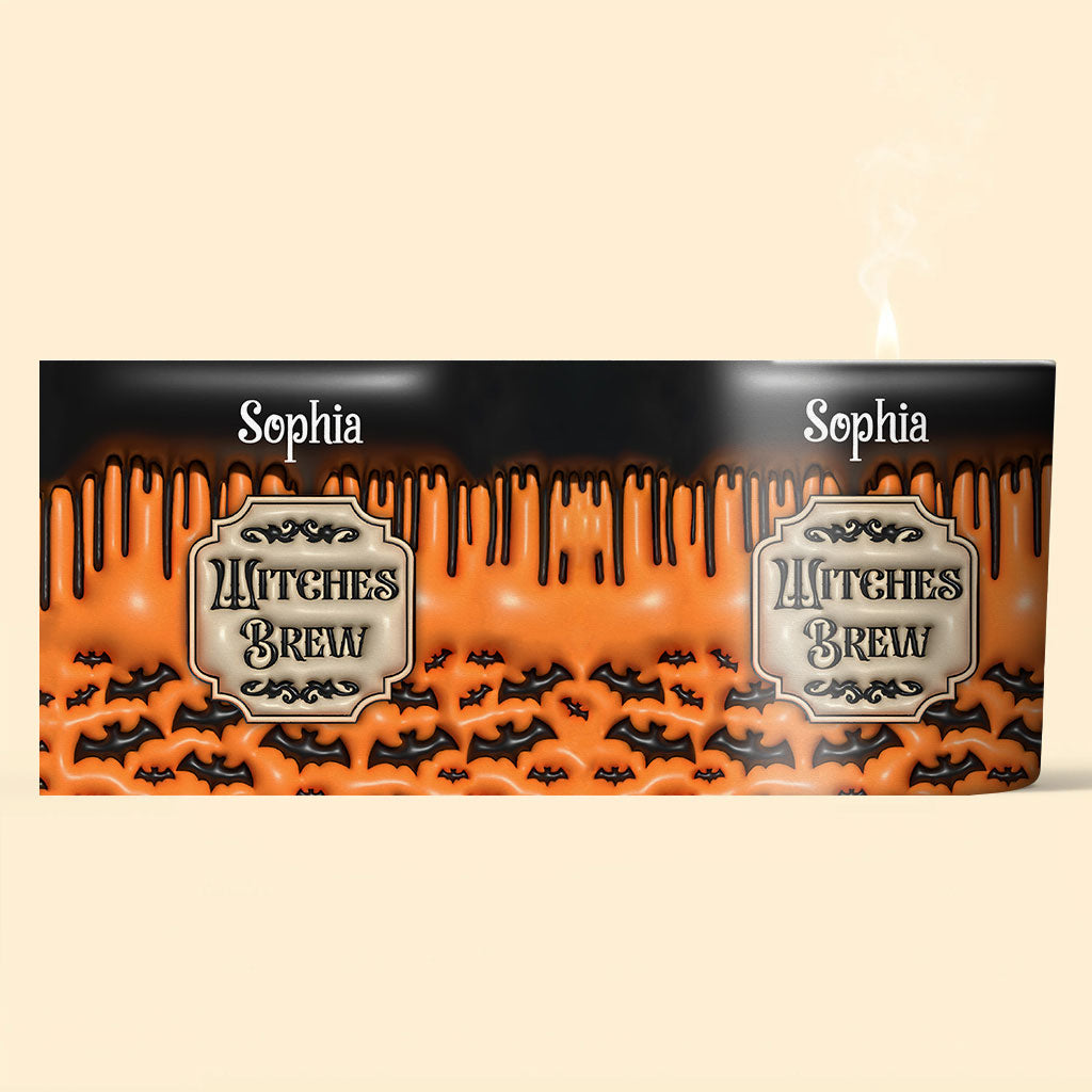 Witches Brew - Personalized Witch Candle With Wooden Lid
