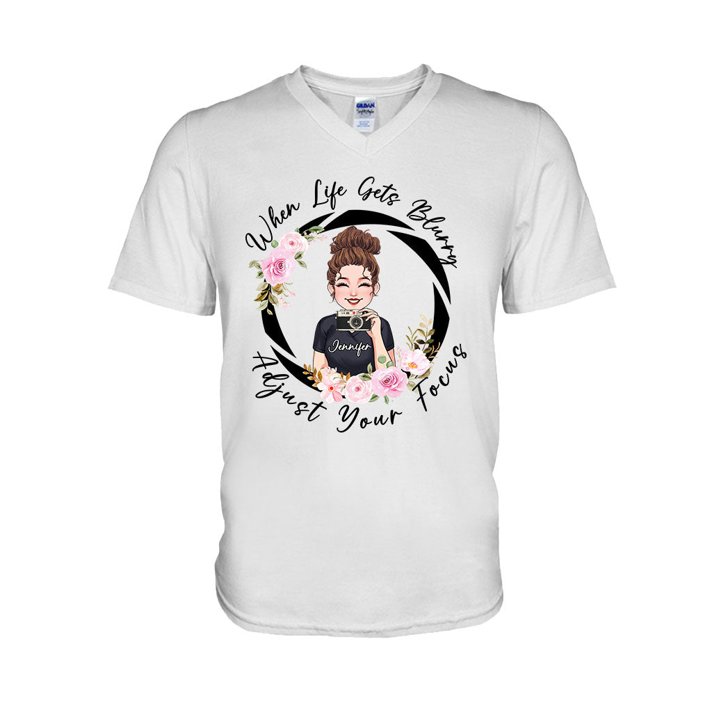 Fokus anpassen – Personalisiertes Fotografie-T-Shirt und Hoodie