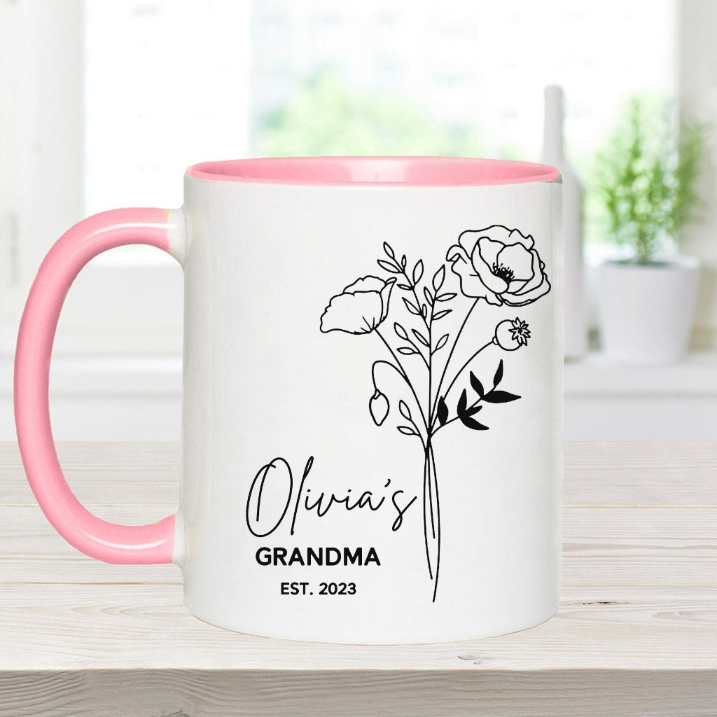 Promoted To Grandma - Gift for grandma - Personalized Accent Mug