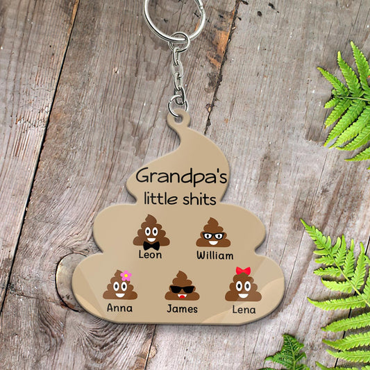 Little Cuties - Gift for dad, grandpa, mom, uncle, aunt, grandma - Personalized Keychain