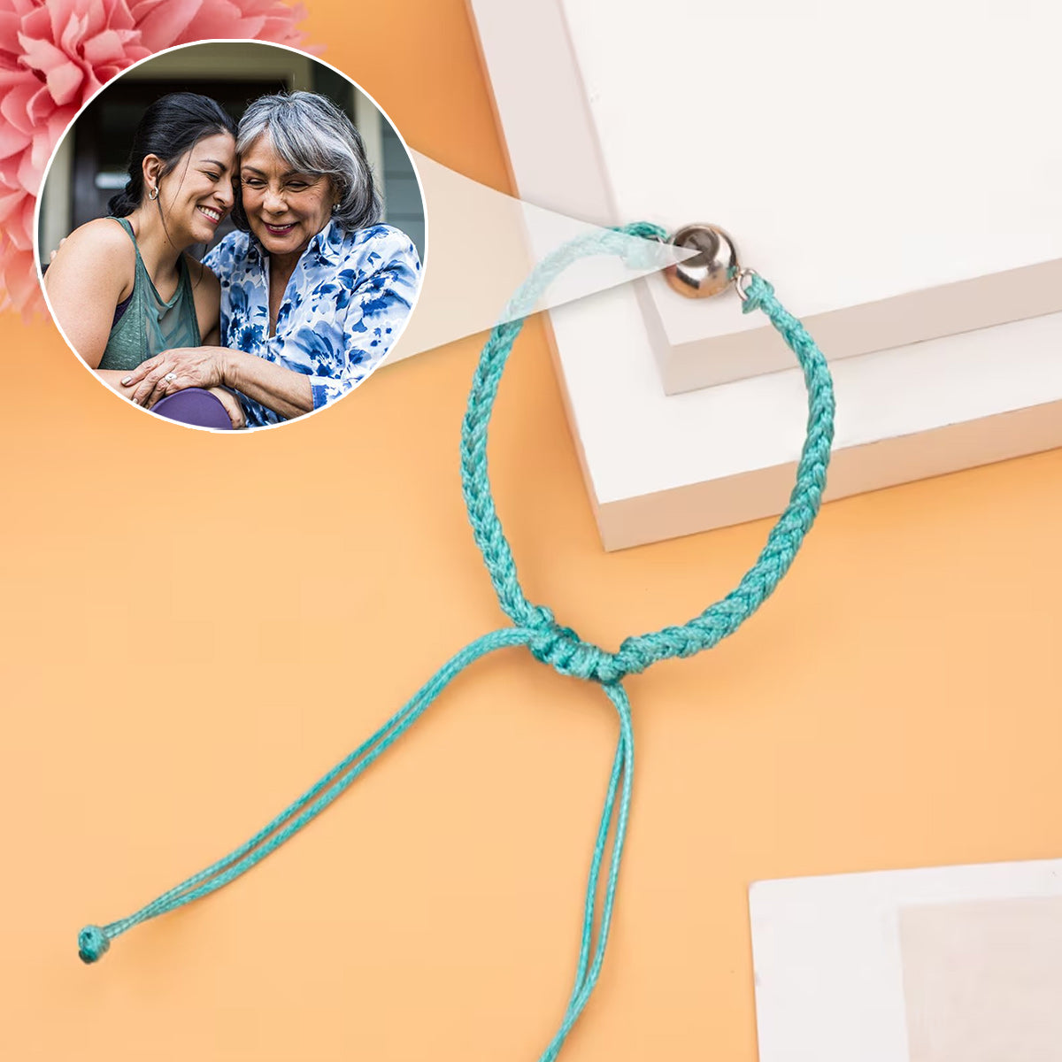 Erinnerungen festhalten – Geschenk für Stiefmutter – Personalisiertes Projektionsarmband