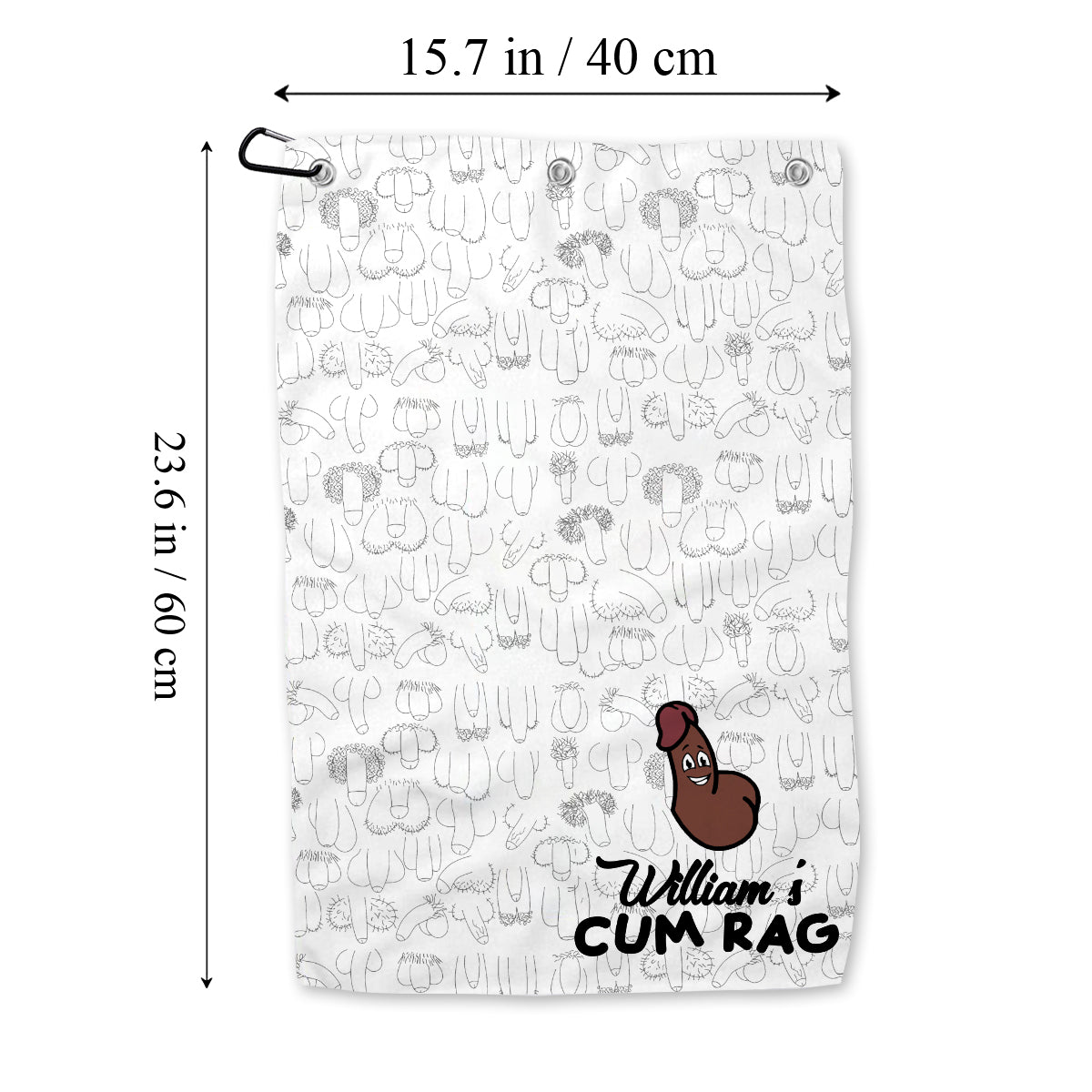 Cum Rag - Personalized Couple Golf Towel