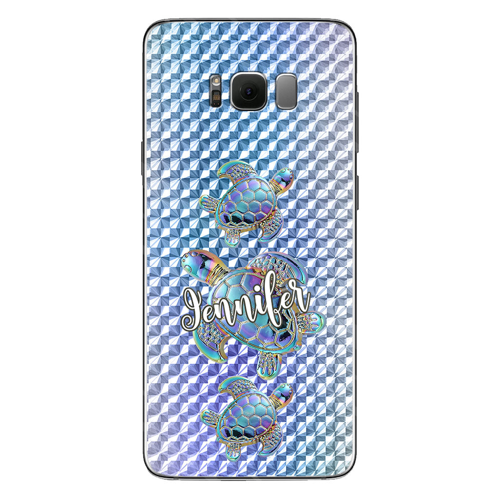 Salty Lil Beach - Personalized Turtle Clear Phone Case