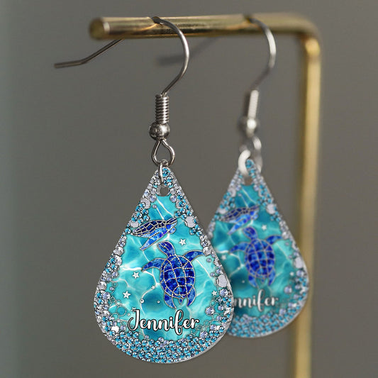 Liebe Schildkröten – Personalisierte Schildkröten-Ohrringe