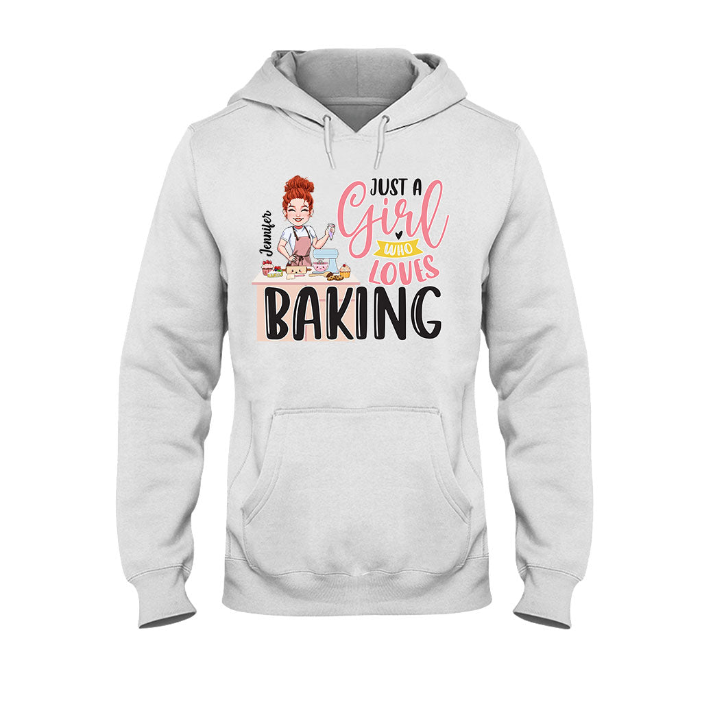 Just A Girl Who Loves Baking - Personalized Baking T-shirt and Hoodie