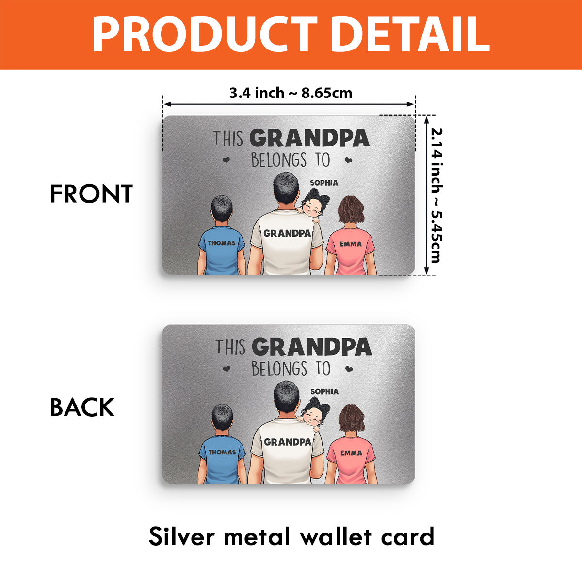 This Daddy Belongs To - Gift for dad, grandpa, uncle, husband - Personalized Wallet Insert Card