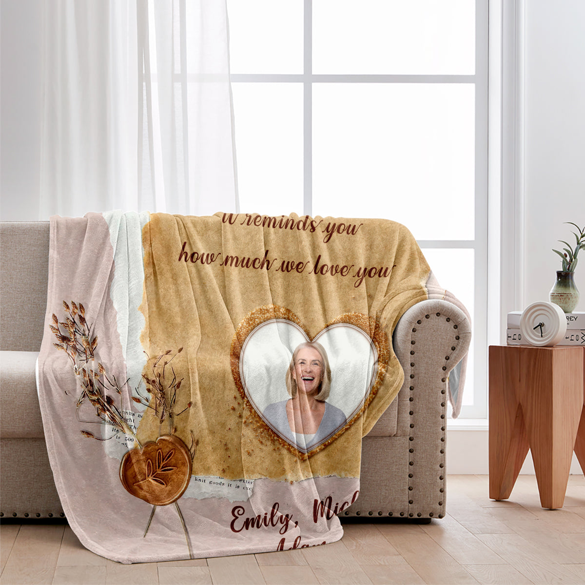 Oma Mama – Geschenk für Oma, Mama, Papa, Opa, Tante, Onkel, Schwester, Bruder, Ehemann, Ehefrau, Freundin – Personalisierte Decke
