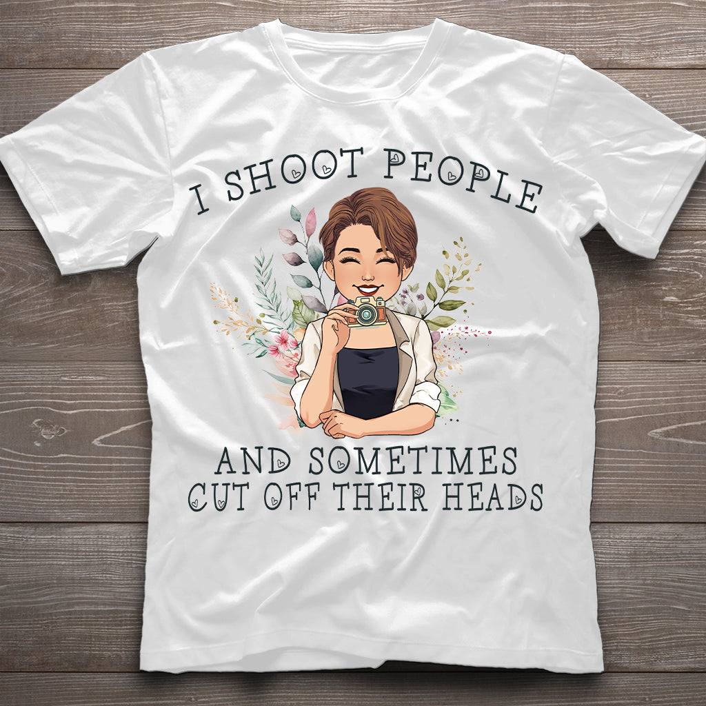 Ich fotografiere Menschen – Personalisiertes Fotografie-T-Shirt und Hoodie
