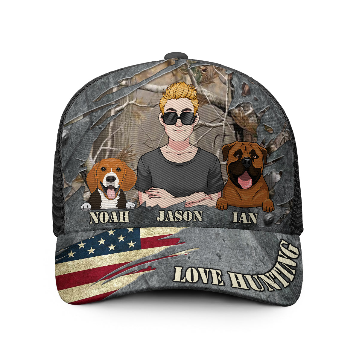 Liebe zur Jagd – Personalisierte Trucker-Mütze für Jäger