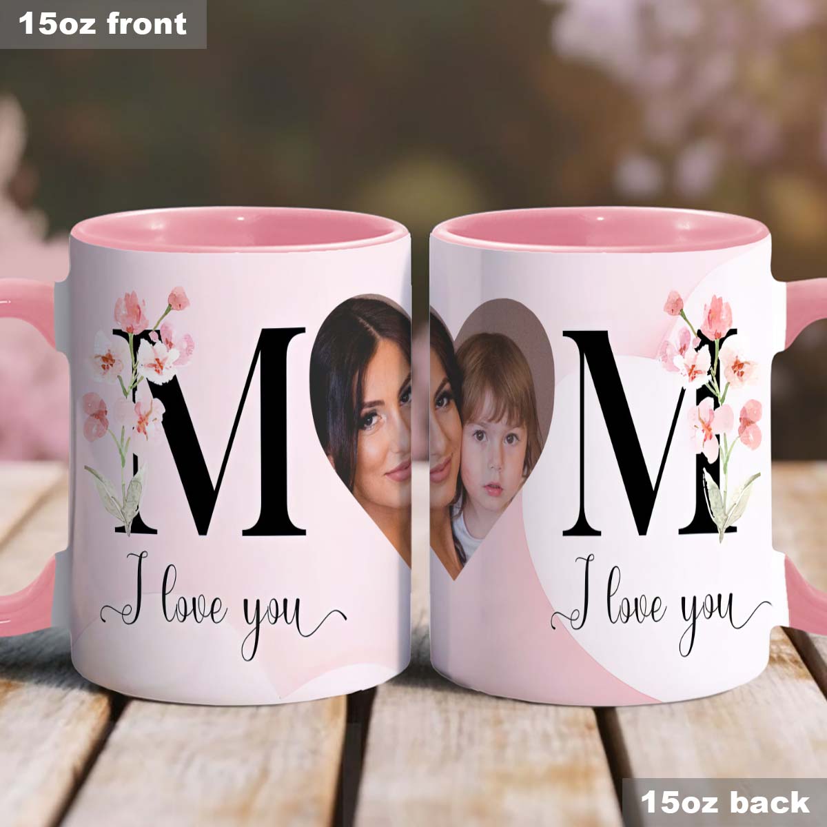 Ich liebe dich Mama - Personalisierte Tasse mit Muttermotiv