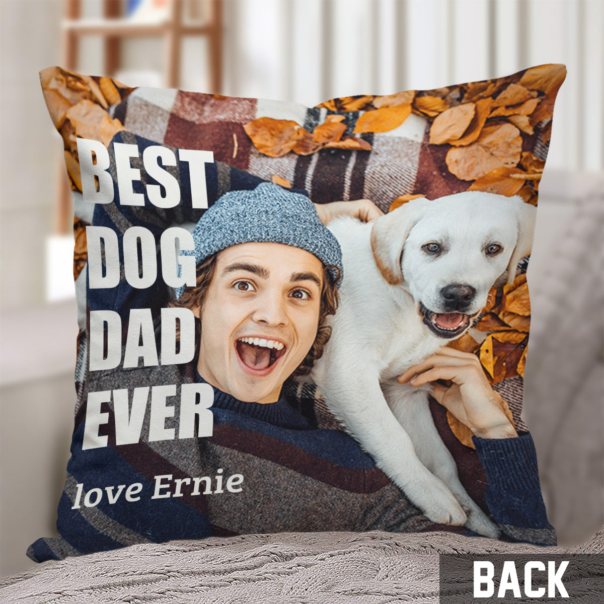 Beste Hundemama/Mutter/Oma... aller Zeiten – Personalisiertes Dekokissen