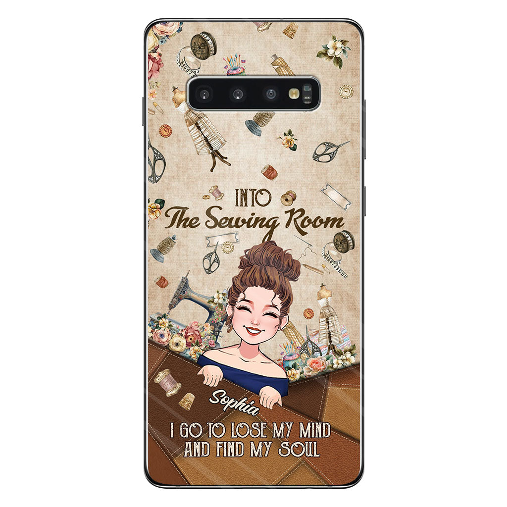And Into The Sewing Room I Go - Personalized Sewing Phone Case