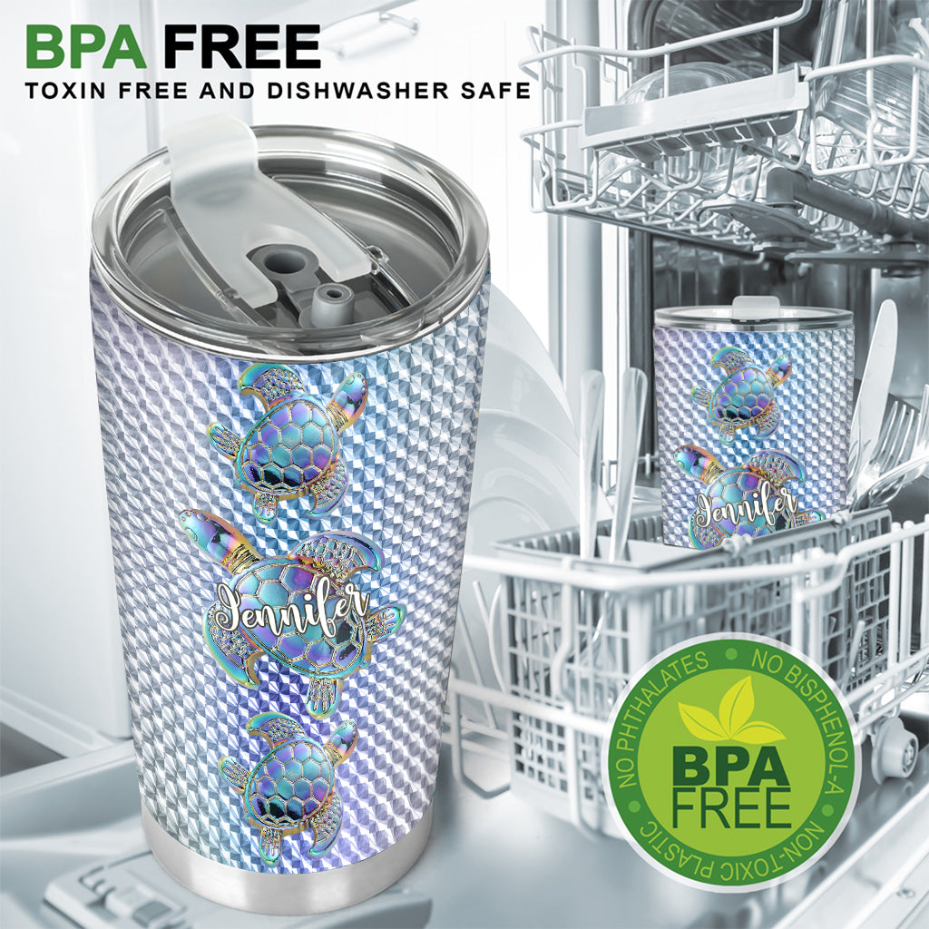 Salty Lil Beach – Personalisierter Schildkröten-Trinkbecher