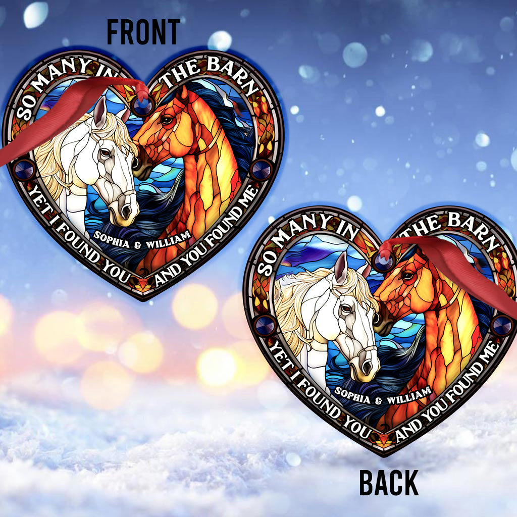 So viele im Stall – Pferdegeschenk für Ehemann, Ehefrau, Freund, Freundin – Personalisierter Schmuck