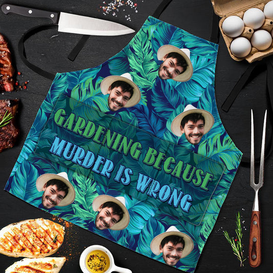 Und ab in den Garten – Gartengeschenk für Mama, Papa, Oma, ihn, sie, Ehefrau, Ehemann, Freundin, Freund – Personalisierte Schürze
