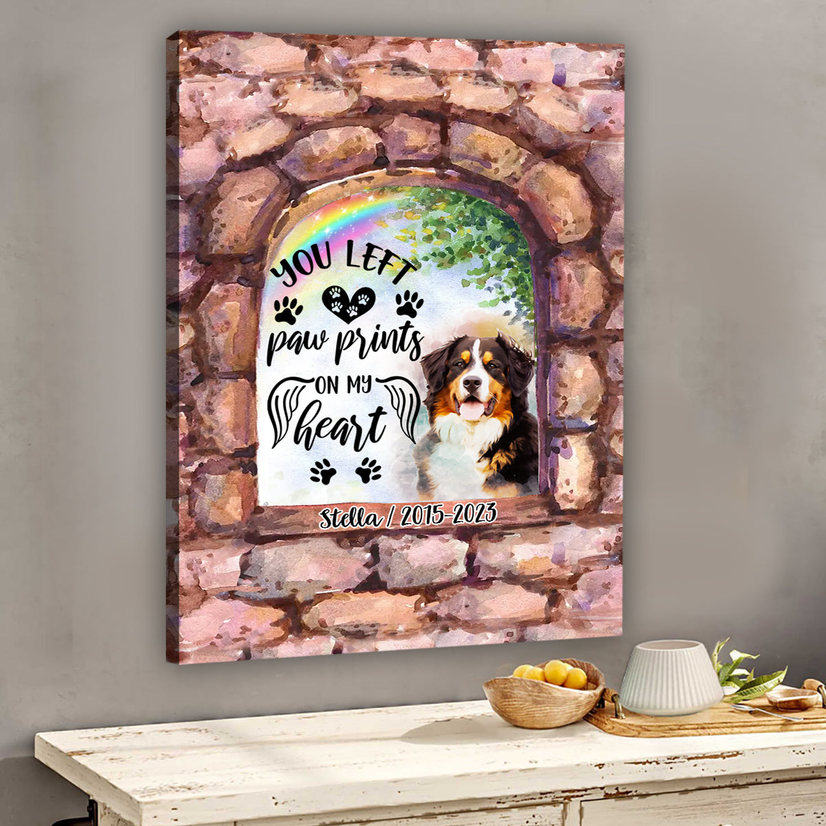 Nicht mehr an meiner Seite – Personalisierte Hundeleinwand und Poster