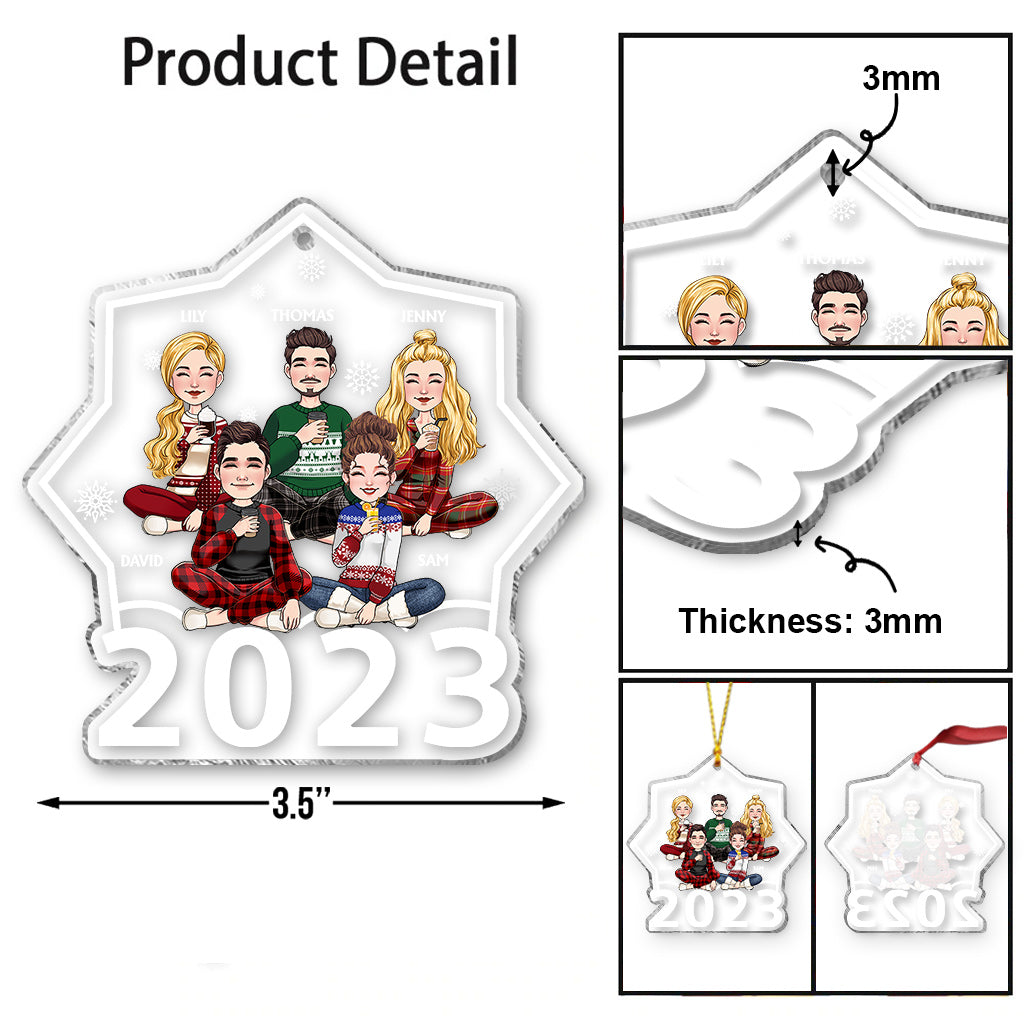 Frohe Weihnachten – Personalisierter transparenter Familienschmuck