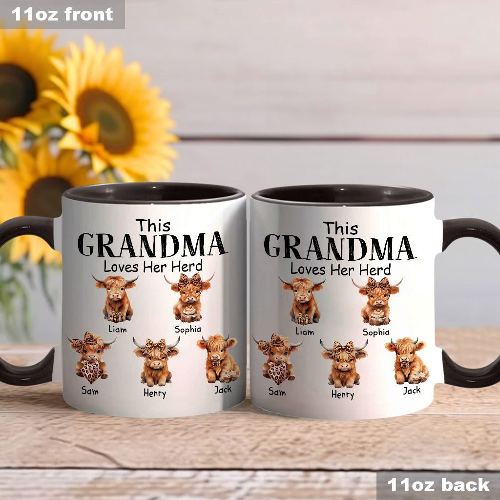 Oma/Nana/Mimi... liebt ihre Herde – personalisierte Tasse mit Oma-Akzent